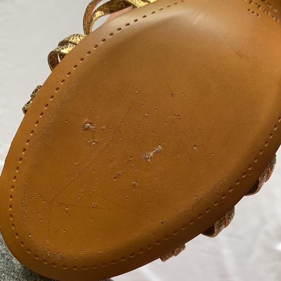 sezane gloria sandals gold